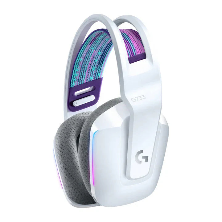 Logitech G733 Lightspeed Wireless RGB Gaming Headset - White - Tashqila Logitech G733 Lightspeed Wireless RGB Gaming Headset - White - Tashqila